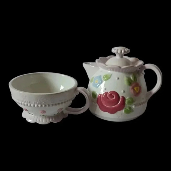 Michel roses  tea set colorful - Picture 6 of 11